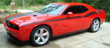 2008 to 2014 Dodge Challenger Full Length Slim Upper Body Stripes