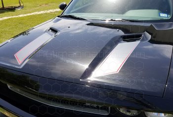2008 to 2014 Dodge Challenger Hood Intake Accent Stripes