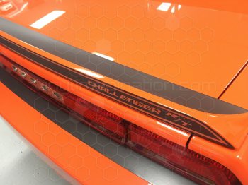 2008 to 2014 Dodge Challenger Rear Spoiler Blackout Decal