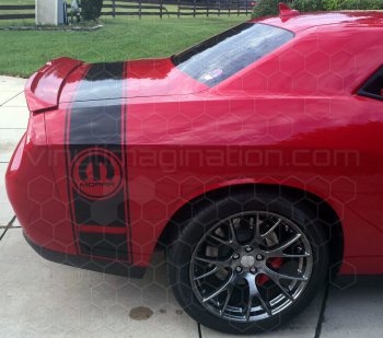 2015 to 2023 Dodge Challenger Rear Bumblebee Tail Stripes