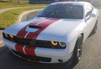 2015 to 2023 Dodge Challenger Rally Racing Dual Stripes Kit