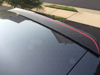 2015 Dodge Challenger Rear Spoiler Front Surface Blackout Decal