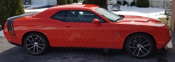 2015 to 2023 Dodge Challenger '15 Scat Pack Bumblebee Tail Stripes