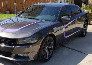 2015 Dodge Charger Hockey Stick Hood Accent Stripes