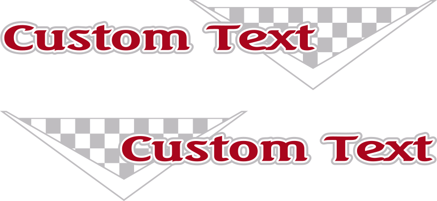Motorcycle Checkered V Gas Tank Decals Design Image