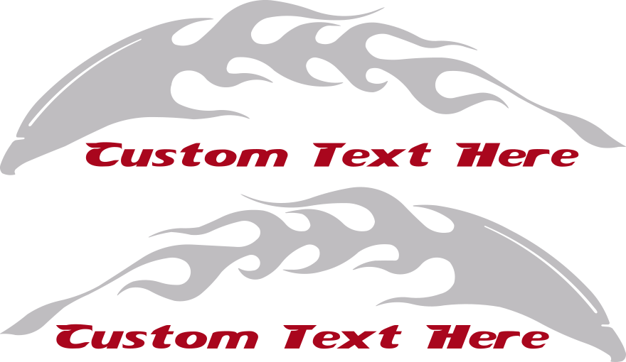 Motorcycle Flaming Eagle FE1 Gas Tank Decals Design Image