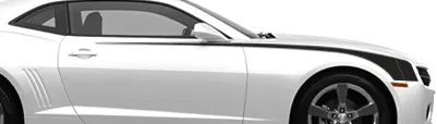 2010-2013 Camaro Front Side Hockey Stripes on vehicle image.