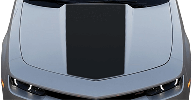 2014-2015 Camaro Center Hood / Cowl Decal on vehicle image.
