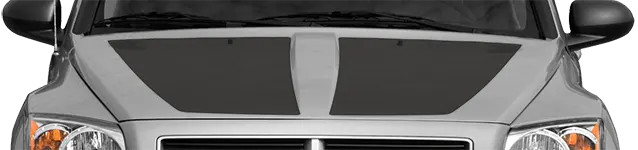 2007-2012 Caliber Main Hood Decal / Stripe on vehicle image.