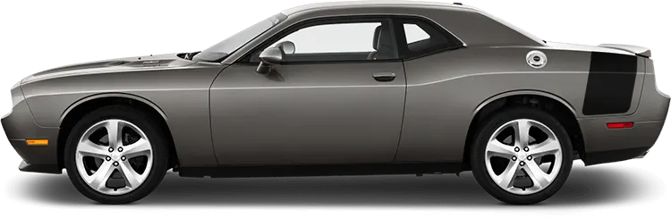 2008-2014 Challenger Drag Pack Tail Stripes on vehicle image.