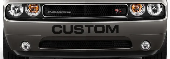 2008-2014 Challenger Front Bumper Text on vehicle image.