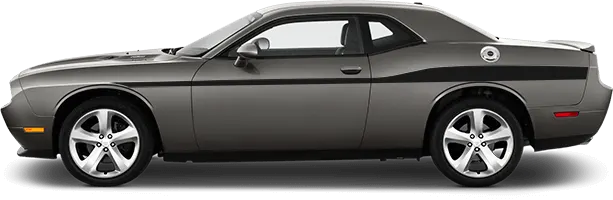 2008-2014 Challenger Redline Side Stripes OEM Style on vehicle image.
