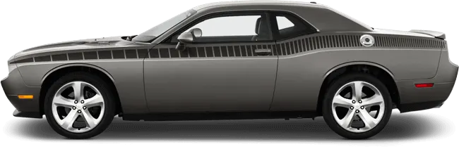 2015-2023 Challenger Full Length AAR Stripes on vehicle image.