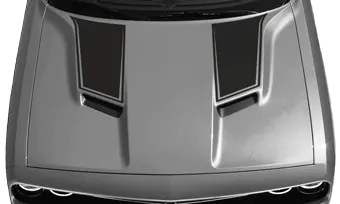 Dodge Challenger 2015 to 2023 Hood Intake Power Bulge Stripes
