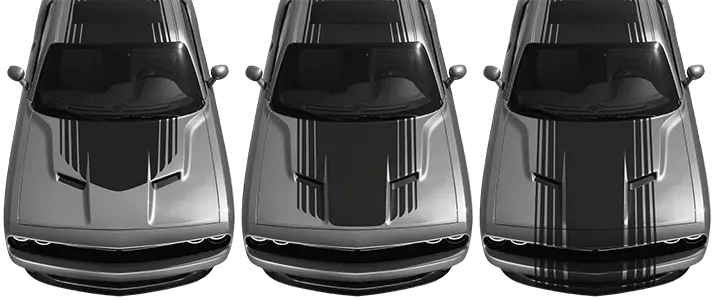 Dodge Challenger 2015 to 2023 SXT R/T Shaker Inspiration Rallye Stripes