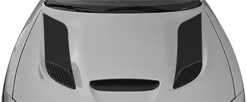 Image of SRT Hellcat Hood Vent / Nostril Flares on the 2015 Dodge Charger