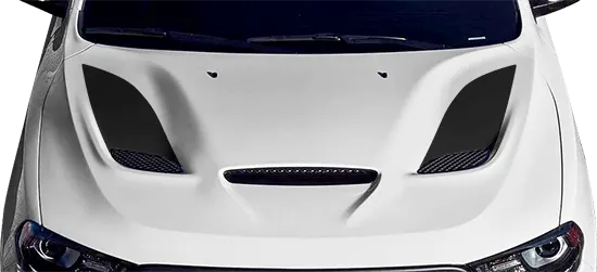 2018-2024 Durango SRT Hood Vent / Nostril Flares on vehicle image.