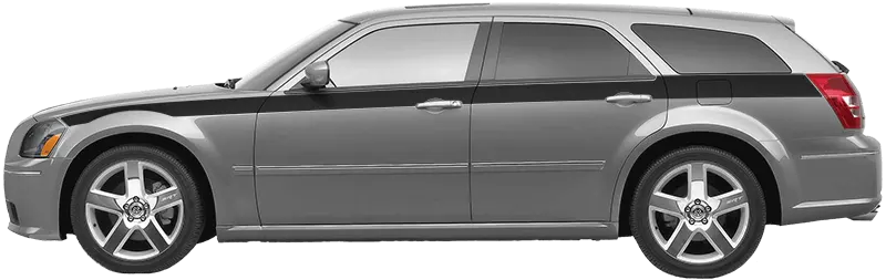 2005-2008 Magnum Retro AAR Cuda Style Upper Side Stripes on vehicle image.
