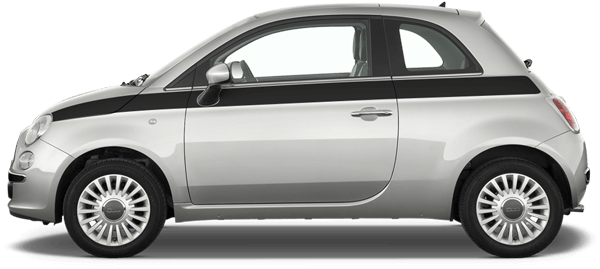 2013-2019 500 Upper Body Side Stripes on vehicle image.