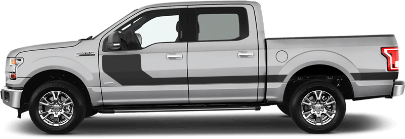 2015-2020 F-150 Hockey Stick Side Stripes on vehicle image.