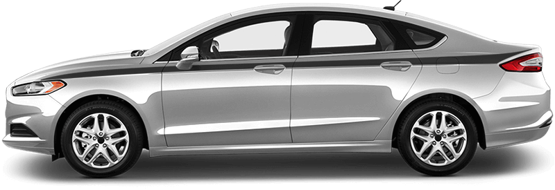 2013-2020 Fusion Full Length Upper Side Stripes on vehicle image.