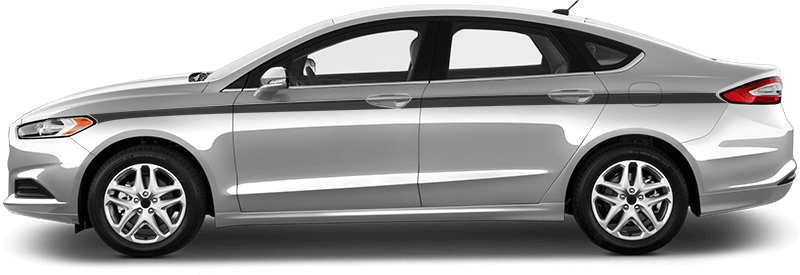 2013-2020 Fusion Light to Light Side Stripes on vehicle image.