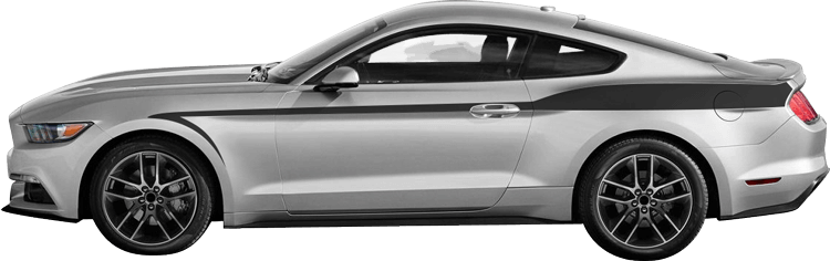 Image of Cobra Fang Side Stripes on 2015 Ford Mustang
