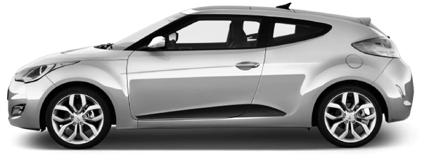 2011-2017 Veloster Lower Side Scallop Accents on vehicle image.