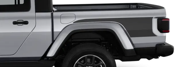 Image of JT Bed Side Hockey Stripe Graphics on 2020 Jeep Gladiator