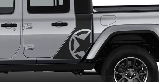 Image of Cab Side Graphic Decals on 2020 Jeep Gladiator
